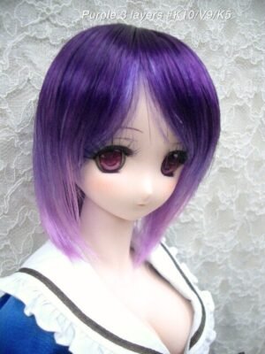 Wig / 8-9 inch / Short (Purple 3 layers #K10/V9/K5)