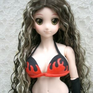 Wig / 8-9 inch / Long Wave (Darkbrown-lightgold #8/613HL)