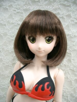 Wig / 8-9 inch / Medium Bob (Darkbrownmix #2/28M)
