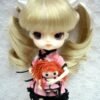 Wig / 8-9 inch / Twintails Ribbon Curly (Lightgoldmix #GL26)
