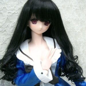 Wig / 8-9 inch / Medium Long Curls at the end (Black #2)