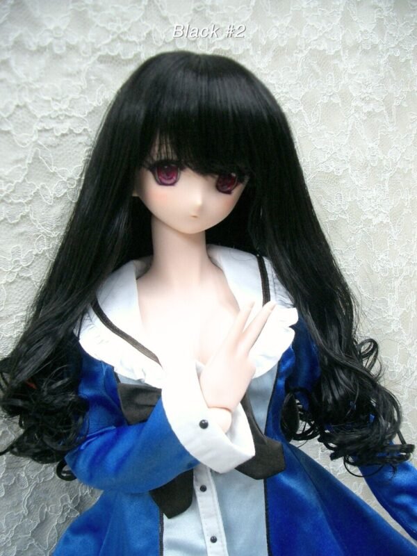 Wig / 8-9 inch / Medium Long Curls at the end (Black #2)