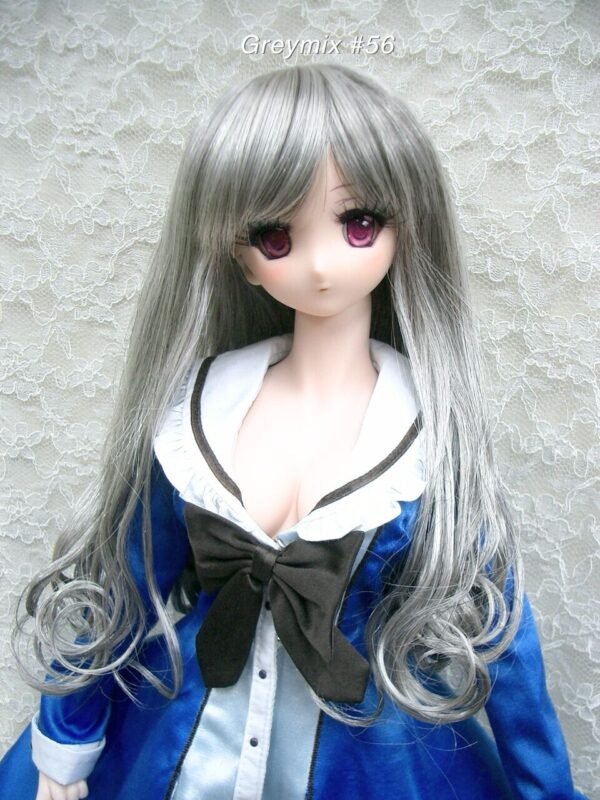 Wig / 8-9 inch / Medium Long Curls at the end (Greymix #56)