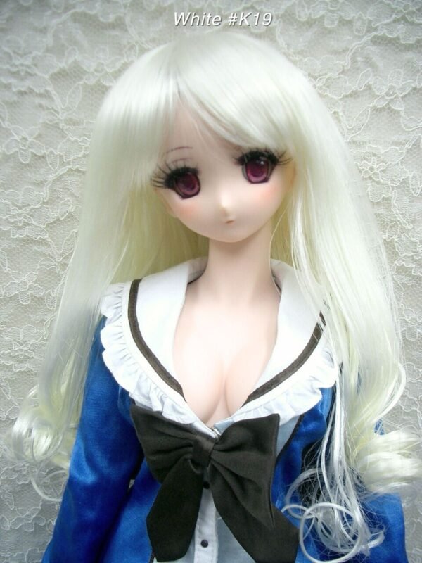 Wig / 8-9 inch / Medium Long Curls at the end (White #K19)