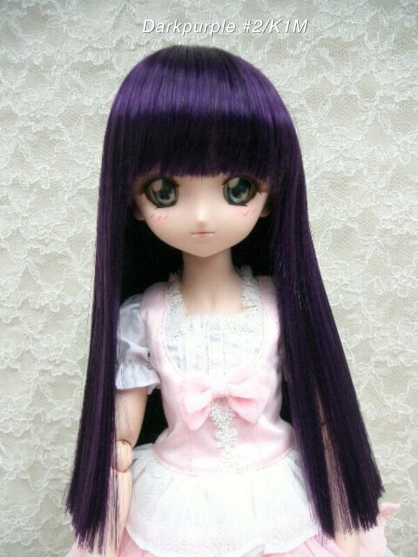 Wig / 8-9 inch / Semi-long Straight (Dark purple #2/K1M)