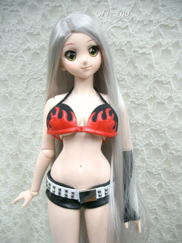 Wig / 8-9 inch / Long Straight (Grey #60)