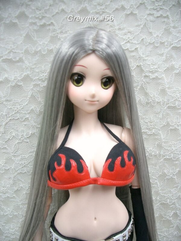 Wig / 8-9 inch / Long Straight (Greymix #56)