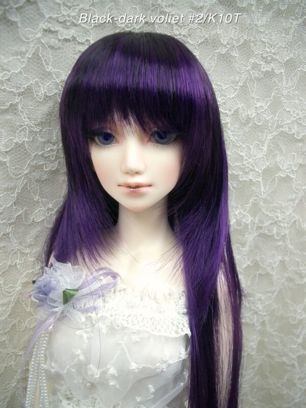 Wig / 8-9 inch / Long Shaggy (Black-dark violet #2/K10T)