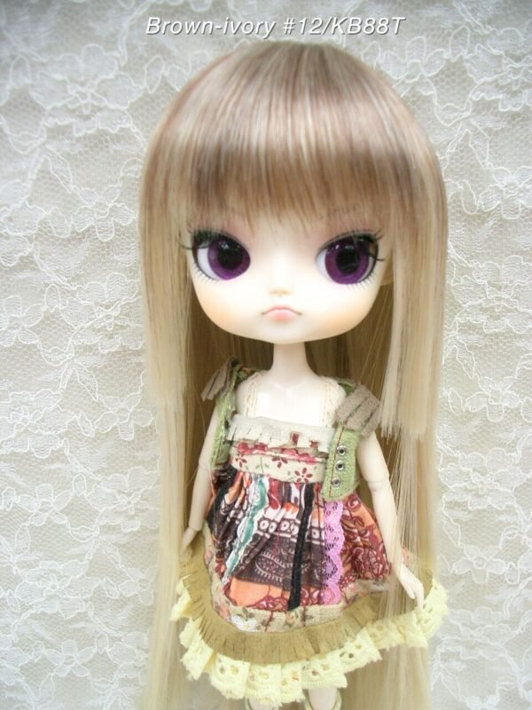 Wig / 8-9 inch / Princess-cut Long (Brown-ivory #12/KB88T)