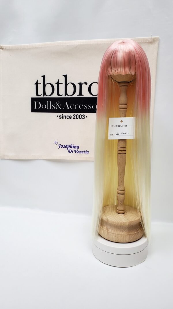 Wig / 8-9 inch / Super Long Straight *Length 38cm (Pink-milkwhite #K1/K19T)