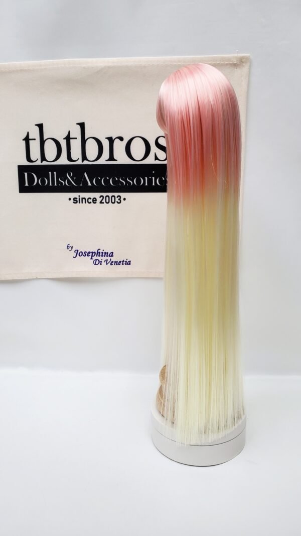 Wig / 8-9 inch / Super Long Straight *Length 38cm (Pink-milkwhite #K1/K19T)