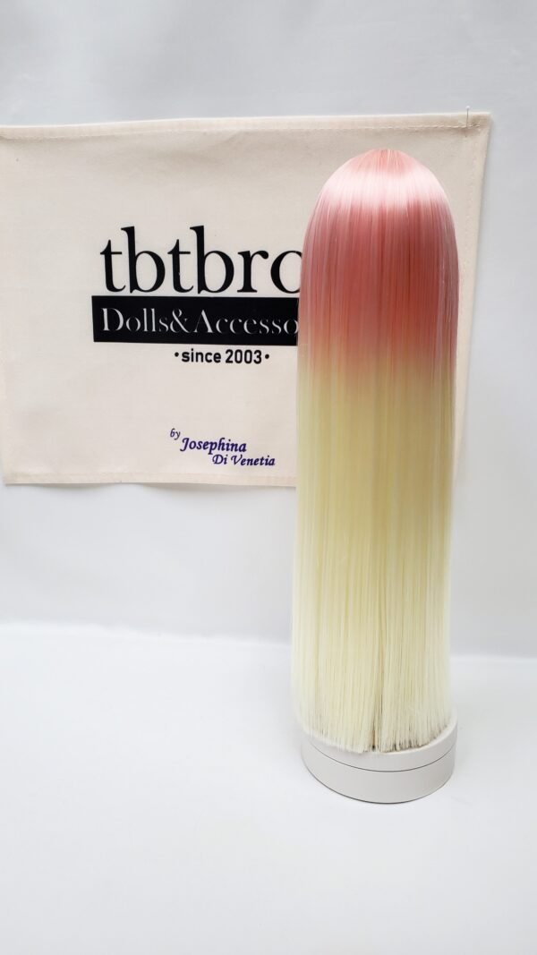 Wig / 8-9 inch / Super Long Straight *Length 38cm (Pink-milkwhite #K1/K19T)