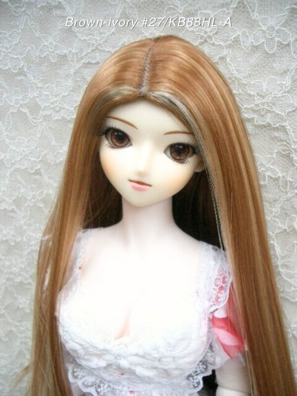 Wig / 8-9 inch / One-length Straight *Length 38cm (Brown-ivory #27/KB88HL-A)