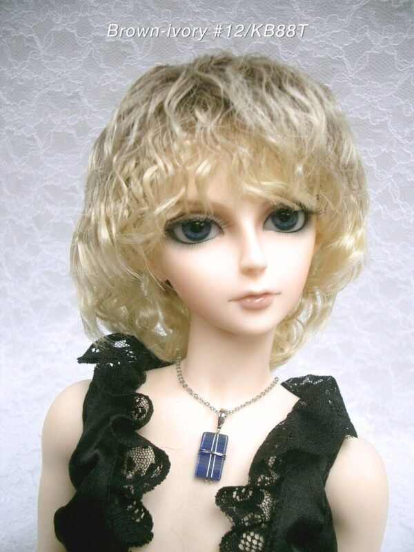 Wig / 8-9 inch / Short Wave (Brown-ivory #12/KB88T)