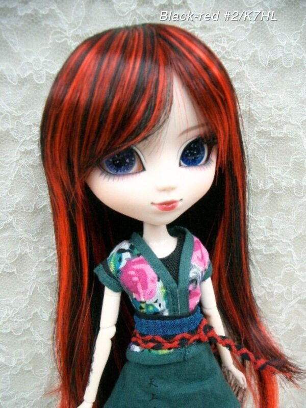 Wig / 8-9 inch / Long Gradation Layer (Black-red #2/K7HL)