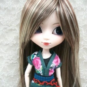 Wig / 8-9 inch / Long Gradation Layer (Darkbrown-ivory Highlight #2/28M/KB88HL)