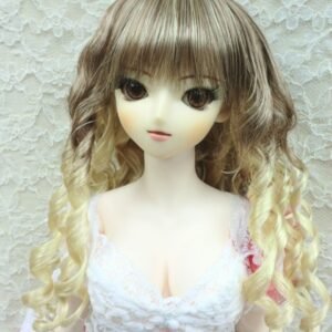 Wig / 8-9 inch / Curly Hair (Brown-ivory #12/KB88T)