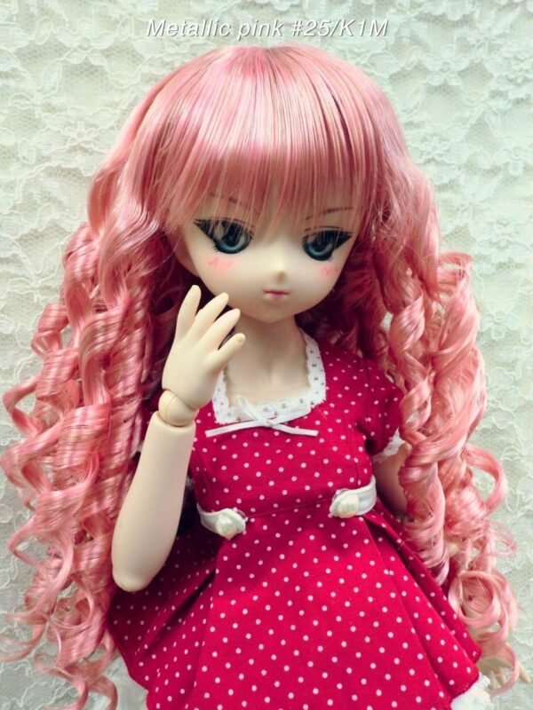 Wig / 8-9 inch / Curly Hair (Metallic pink #25/K1M)