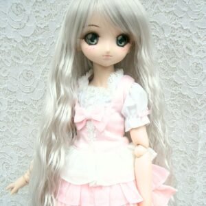 Wig / 8-9 inch / Long Soft Wave with Bangs (Grey #60)