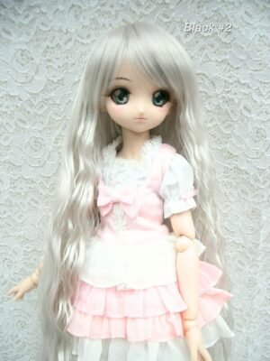 Wig / 8-9 inch / Long Soft Wave with Bangs (Grey #60)