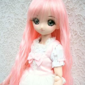 Wig / 8-9 inch / Long Soft Wave with Bangs (Pink #K1)
