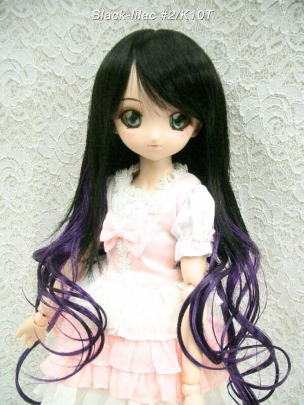 Wig / 8-9 inch / Long Curly Layer (Black-lilac #2/K10T)
