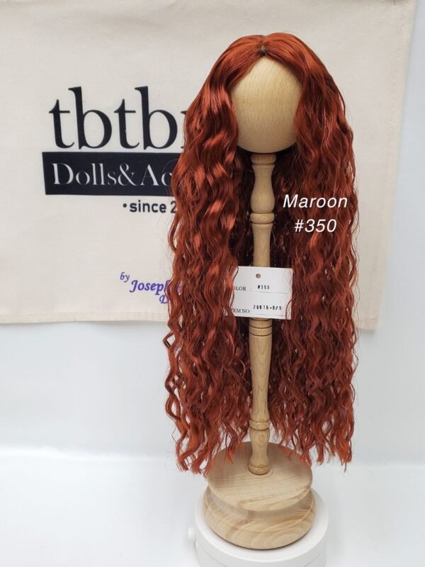Wig / 8-9 inch / Long Wave (Maroon #350)