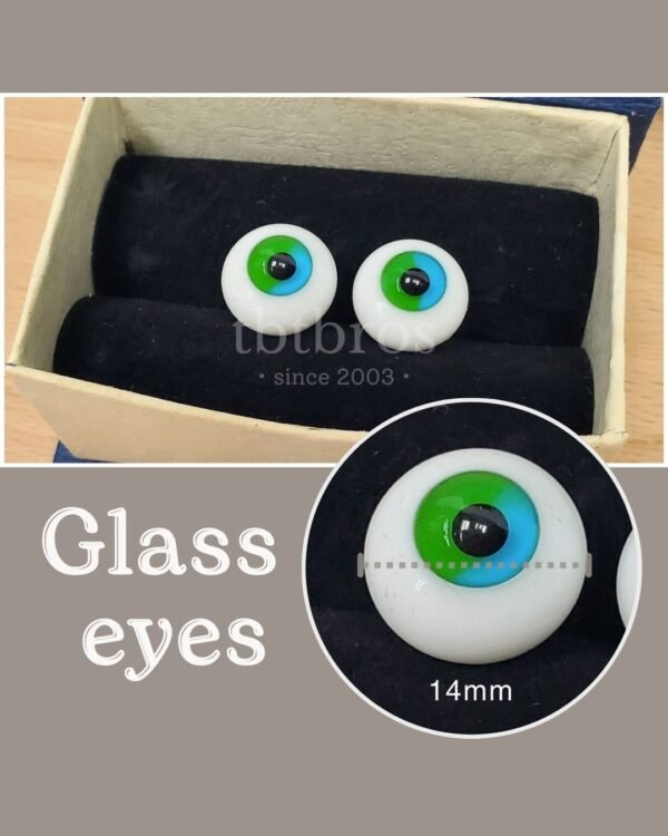 14mm Glass eyes (Dollmore #HE7)