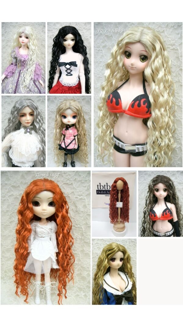 Wig / 8-9 inch / Long Wave (Black #2)