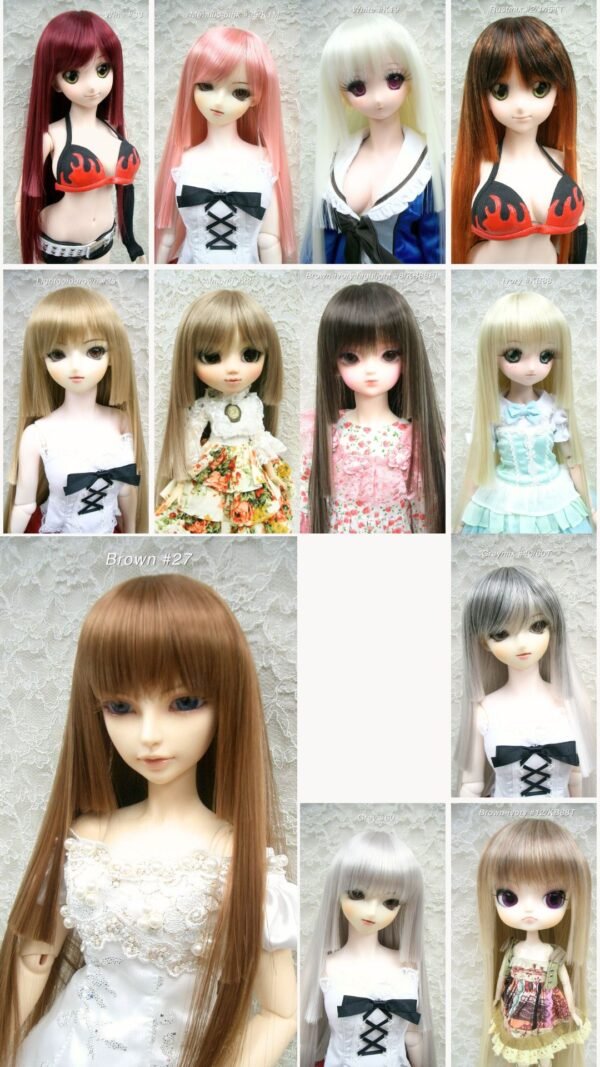 Wig / 8-9 inch / Princess-cut Long (Metallic pink #25/K1M)