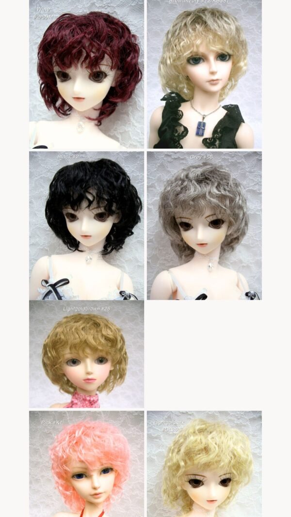 Wig / 8-9 inch / Short Wave (Grey #56)
