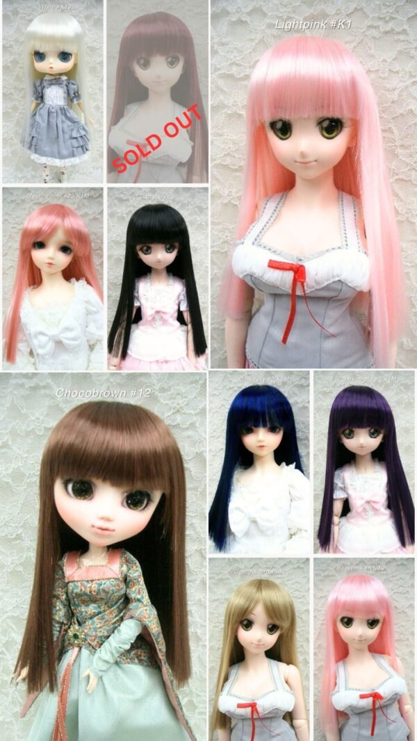 Wig / 8-9 inch / Semi-long Straight (Black #2)