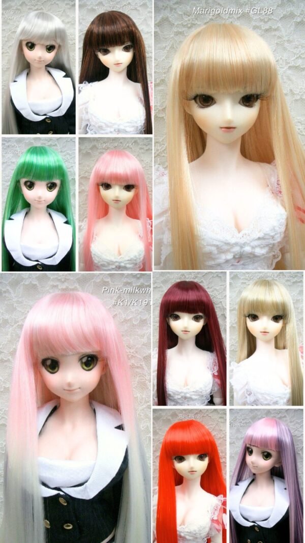 Wig / 8-9 inch / Super Long Straight *Length 38cm (Lightgoldmix #GL26)