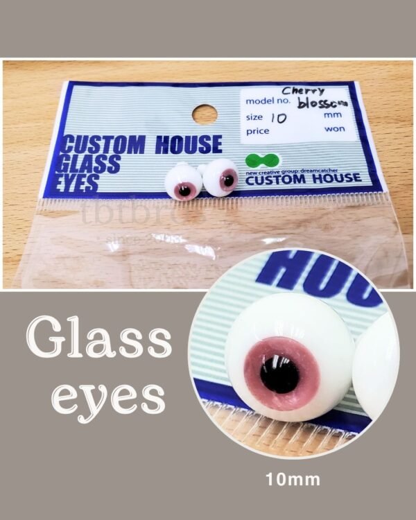10mm Glass eyes (Custom House #Cherry Blossom)