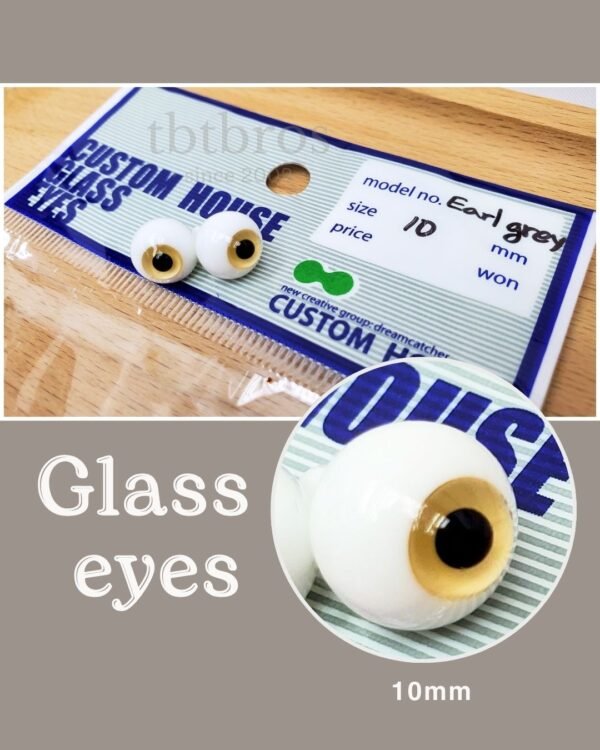 10mm Glass eyes (Custom House #Earl Grey)
