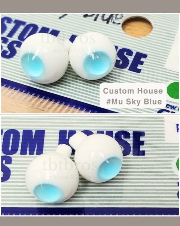 10mm Glass eyes (Custom House #Mu Sky Blue)