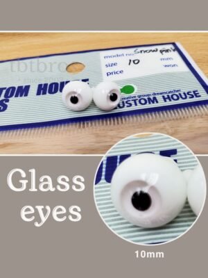 10mm Glass eyes (Custom House #Snow Pink)