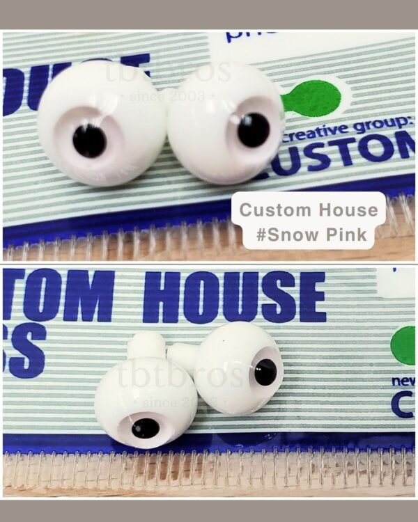 10mm Glass eyes (Custom House #Snow Pink)