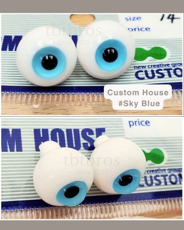 14mm Glass eyes (Custom House #Sky Blue)