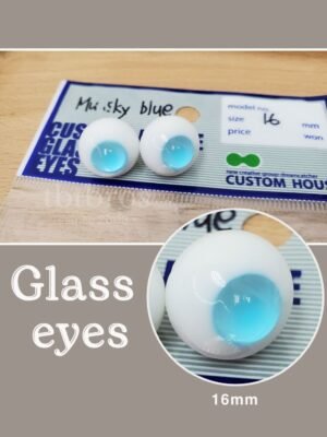 16mm Glass eyes (Custom House #Mu Sky Blue)