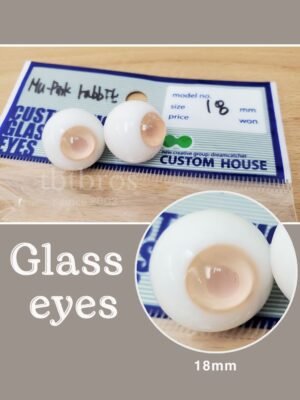 18mm Glass eyes (Custom House #Mu Pink Rabbit)