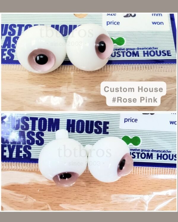20mm Glass eyes (Custom House #Rose Pink)