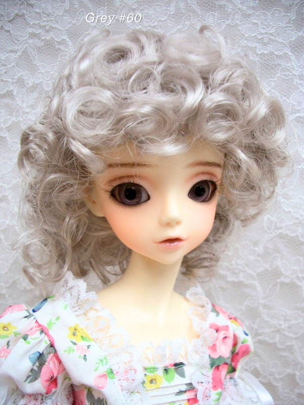 Wig / 9-10 inch / Short Curly (Grey #60)