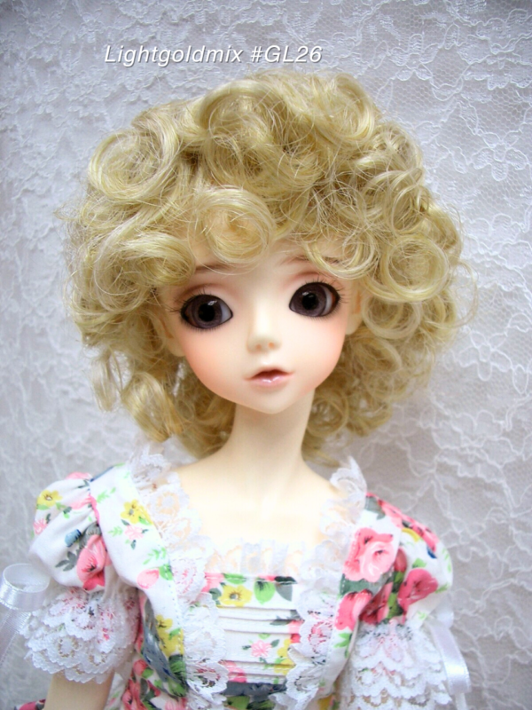 Wig / 9-10 inch / Short Curly (Lightgoldmix #GL26)