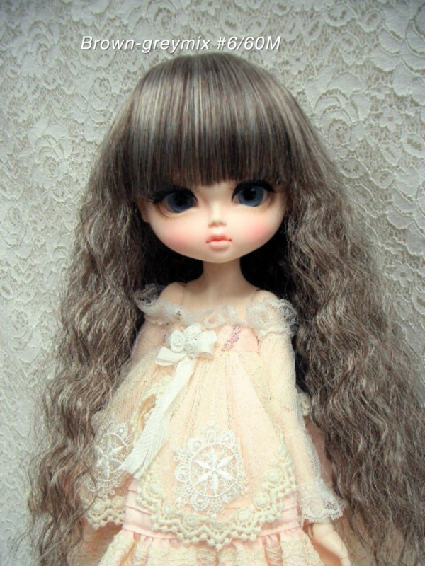 Wig / 11-12 inch / Long Wave (Brown-greymix #6/60M)