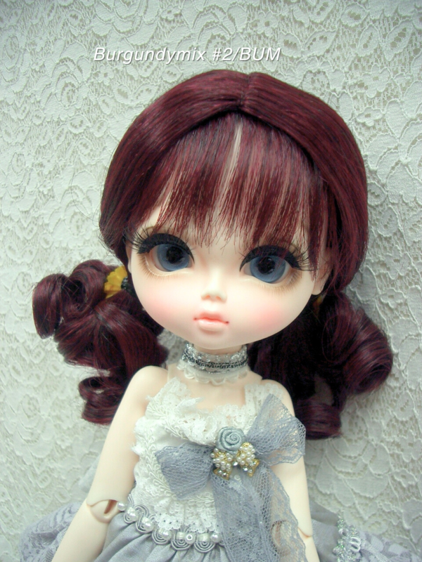Wig / 11-12 inch / Retro Twin-tails (Burgundymix #2/BUM)