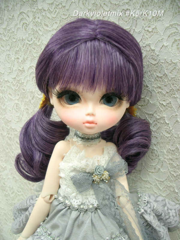 Wig / 11-12 inch / Retro Twin-tails (Darkvioletmix #K5/K10M)