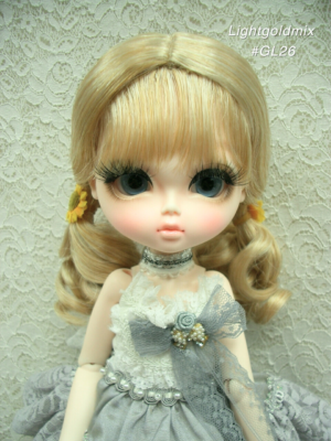 Wig / 11-12 inch / Retro Twin-tails (Lightgoldmix #GL26)