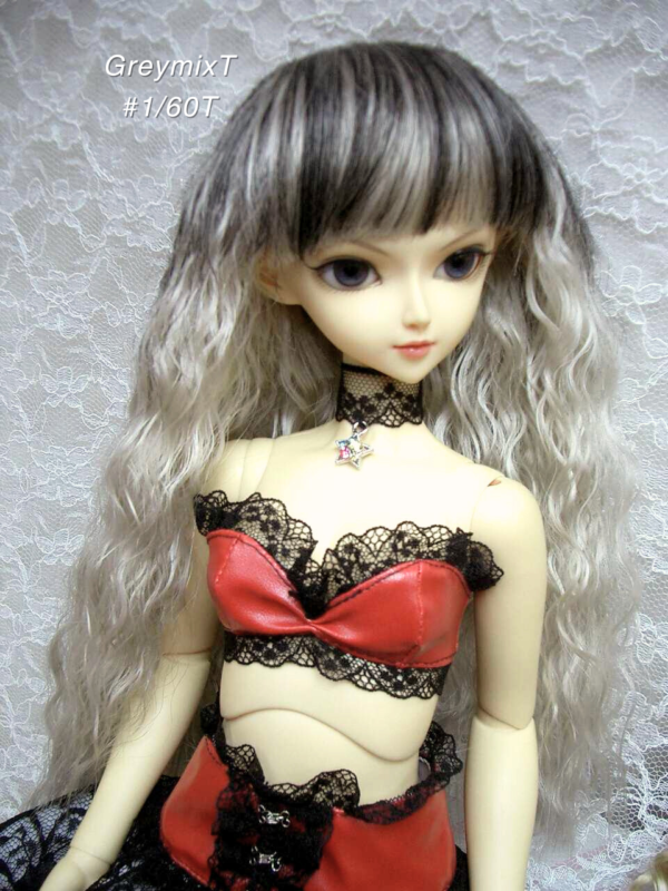 Wig / 9-10 inch / Long Wave (GreymixT #1/60T)