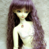 Wig / 9-10 inch / Long Wave (Purplegreymix #K10/60M)